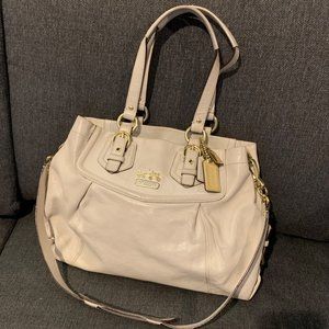 Coach Madison Crossbody Handbag white leather